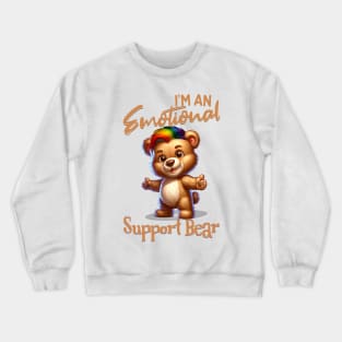 I Am An Emotional Support Bear Pride LGBT Free Hugs Crewneck Sweatshirt